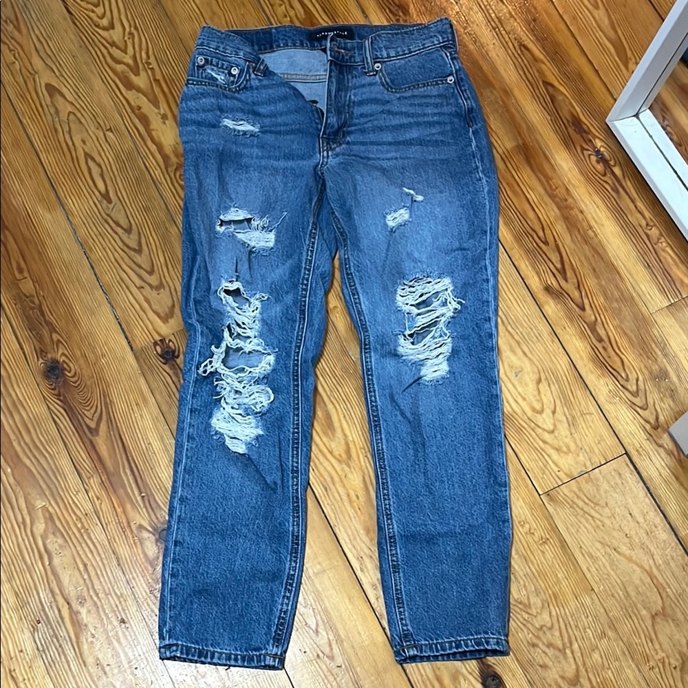 Distressed Blue Jeans for Women